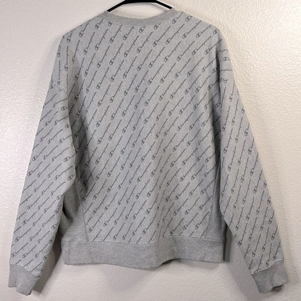 Champion Reverse Weave All Over Script Print Crew… - image 5
